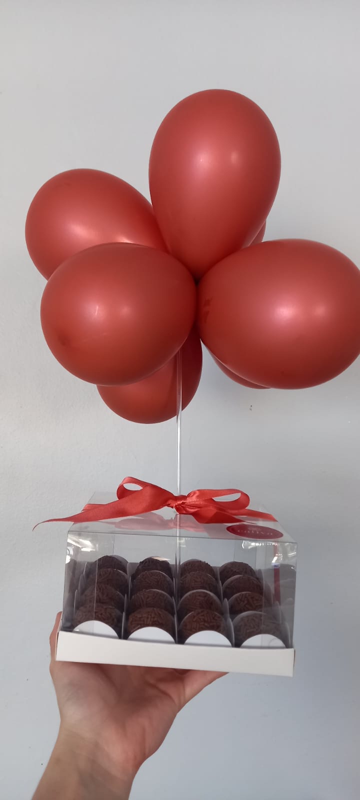 Brigadeiros com balões